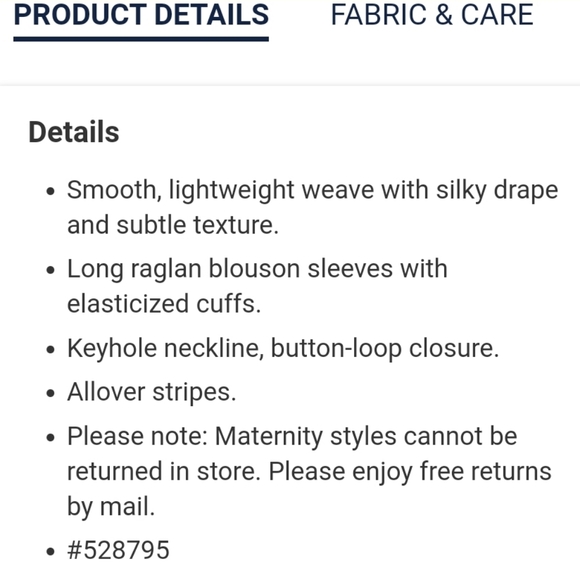 ๐50% OFF๐๐NWTโผ๏ธ GAP Keyhole Pinstripe Blouse - Picture 5 of 10